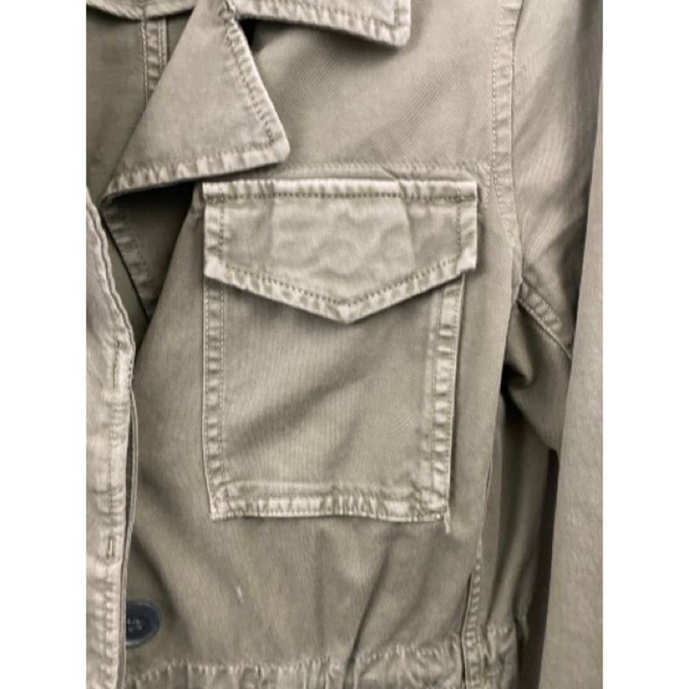 Madewell Utility Coat Womans Small Jacket Olive Green Military Field Small Patch - Picture 5 of 13